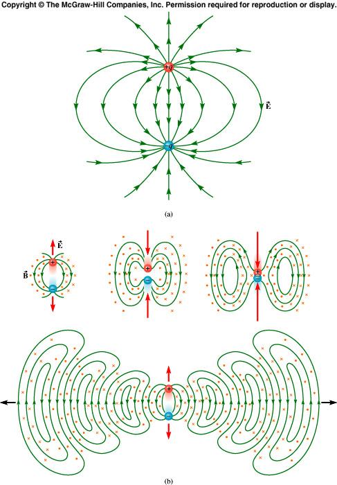 Heinrich Hertz Maxwell mostrou que a luz é uma onda eletromagnética. As ondas eletromagnéticas são produzidas pelo movimento oscilatório de cargas elétricas.