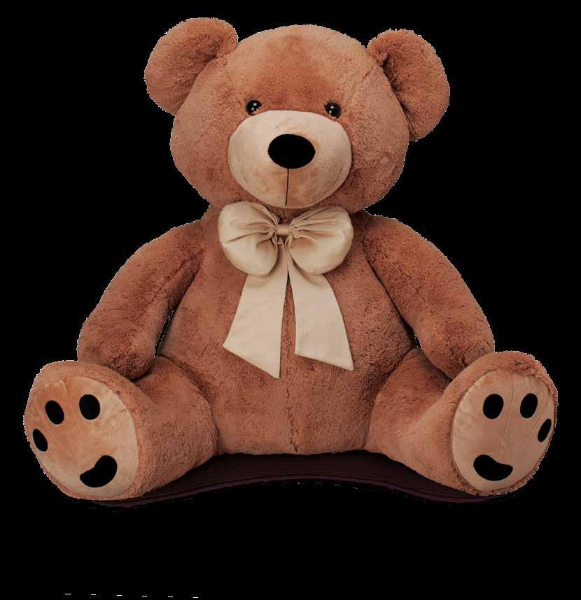 90 cm sentado 6 9405BG Urso Charles Gigante Bege