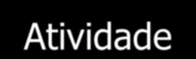 Atividade Solicitar aos participantes que se