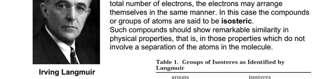 e arranjo de elétrons (Langmuir, 1919) ii) Grupos que