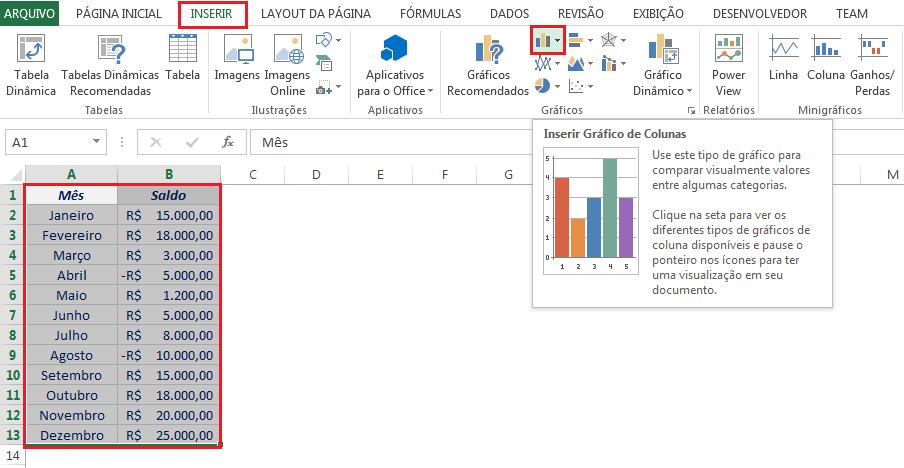 Após selecionar o modelo desejado, note