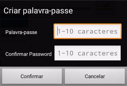 Na caixa de diálogo, digite a senha para o software e clique em