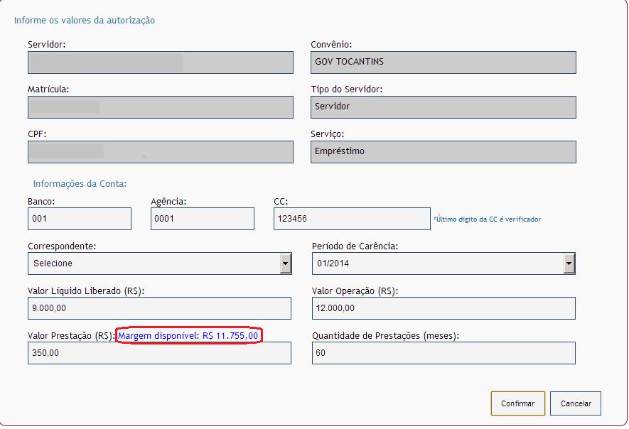 A RESERVA FOI FINALIZADA COM SUCESSO, PORÉM É NECESSÁRIO QUE SE REALIZE A CONFIRMAÇÃO DA RESERVA PARA QUE SE TORNE UMA AVERBAÇÃO EFETIVA EM FOLHA DE PAGAMENTO. 3.