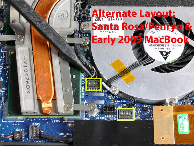 Se você tem um MacBook Core 2 Duo Santa Rosa / Penryn / início de 2009, há apenas um sensor