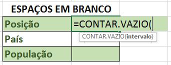 Para conceber a fórmula da função, devemos informar corretamente o intervalo necessário.