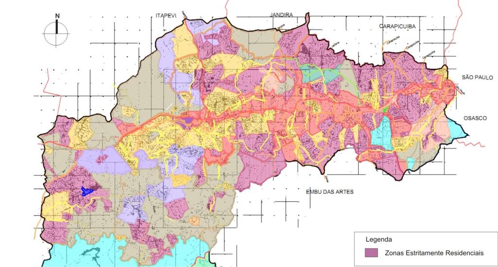 Figura 4 Mapa do zoneamento do município de Cotia.