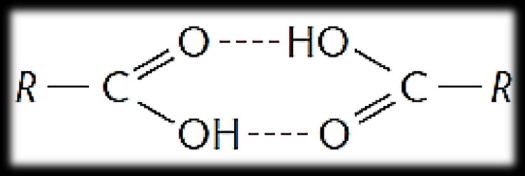 Por apresentarem o grupo carboxila, esses compostos são muito polares e podem fazer o dobro de