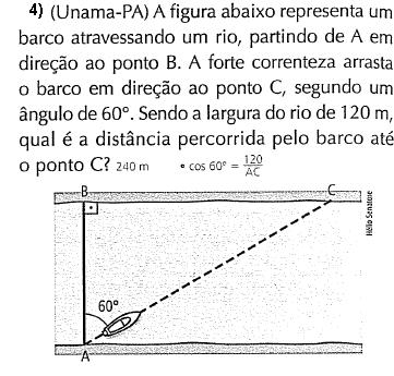 1)Calcule as razões seno, cosseno e