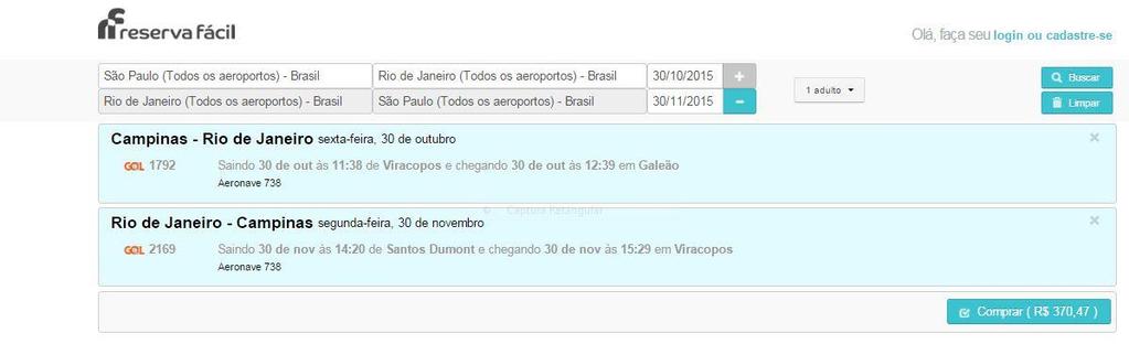 abaixo: O sistema solicitará a criação de um cadastro do passageiro, onde é necessário informar o número