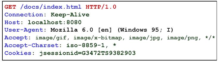 A requisição HTTP Uma requisição HTTP feita pelo browser tipicamente contém vários cabeçalhos RFC822* Os métodos
