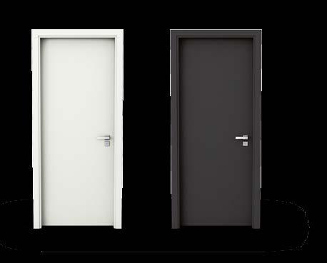A linha de portas Fórmica Talien inclui porta estruturada em madeira, contra capa de 6mm, batente de 35mm de espessura, guarnições (alizares) reguláveis em ambos os lados, todos componentes