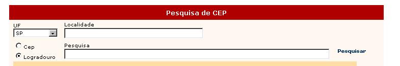 ATENÇÃO: 1º) Para que a busca funcione, não digite as palavras Avenida, Rua, Praça etc. Por exemplo, para buscar Avenida Copacabana, digite apenas Copacabana.