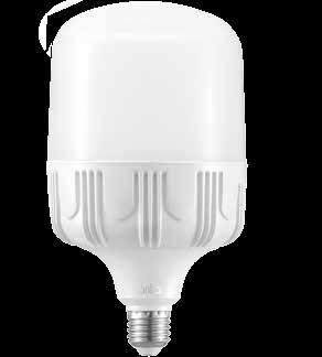 Utilize o Adaptador E27 para E40 nas lâmpadas Ultra Bulbo LED Brilia com rosca E27 em luminárias High Bay e Low Bay com encaixe E40.