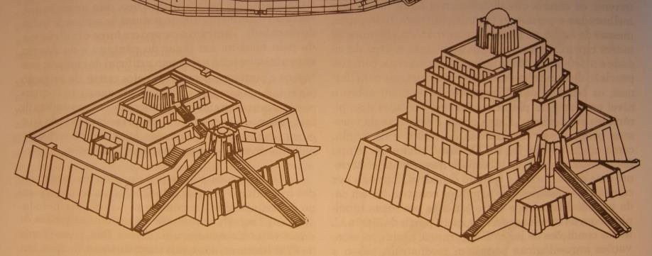 As cidades de Nínive, Ur, Mari e Babilônia eram as mais conhecidas da Mesopotâmia. Os templos, conhecidos como zigurates, eram o grande centro dessas cidades.
