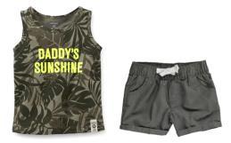 Pink/Shorts Jeans Camiseta Daddys Sunshine/Shorts