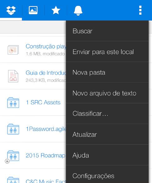 No dropbox.com 1. Acesse sua conta no dropbox.com. 2. Clique no botão Enviar no topo da janela. 3.