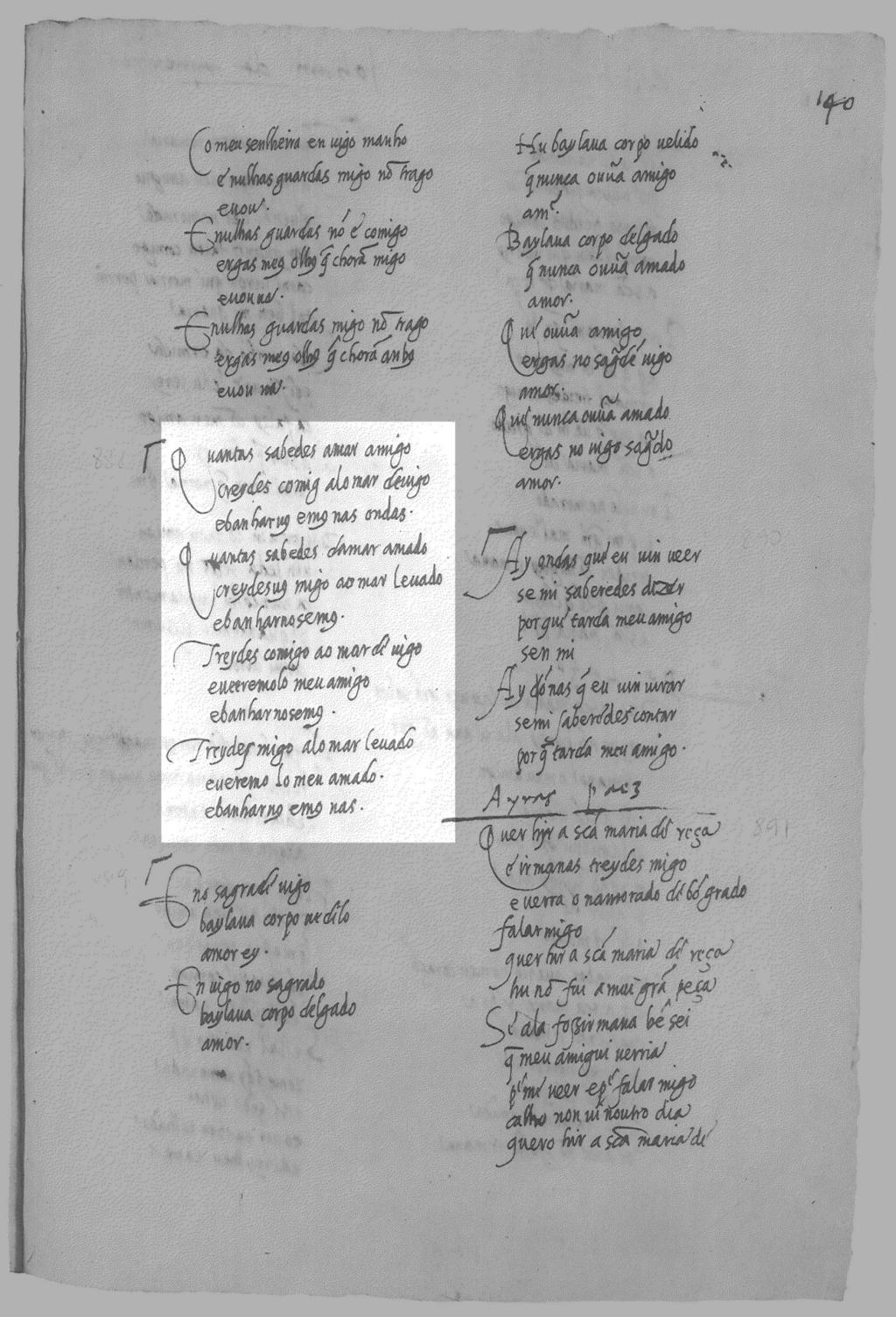 ANEXO 4 - Manuscritos da cantiga VI - Eno