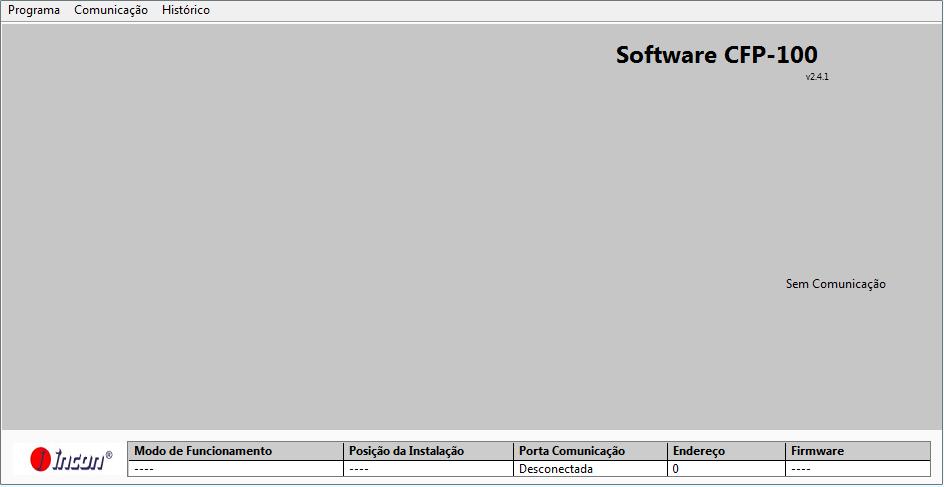 3.2 Tela Principal O software possui a seguinte tela