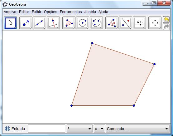 Quando a Janela de Álgebra está visível, todos os objetos construídos na Janela de Visualização são automaticamente nomeados; se a Janela de Álgebra não estiver visível, os objetos não são