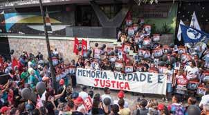 assassinatos. Houve também uma homenagem aos assinados no Massacre de Ipatinga, que data de 07 de outubro de 1963 (período pré-golpe).