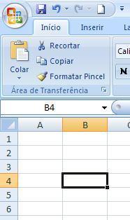 Colunas, linhas e células Como já vimos, a área de trabalho de uma folha de cálculo (do Excel ou qualquer outra) é uma quadrícula formada pela interseção de linhas com designações numéricas (do lado