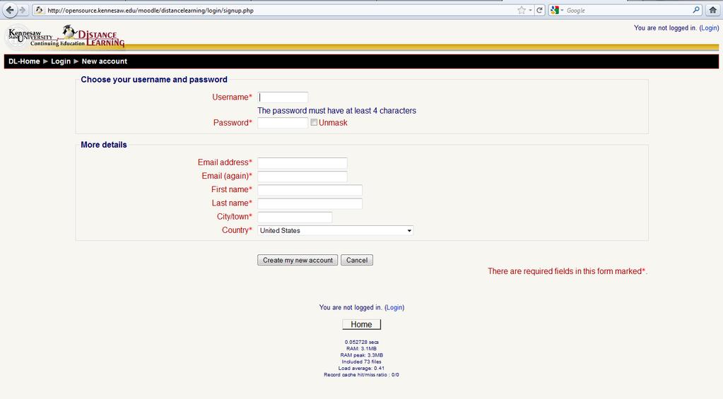 1. Preenche o formulário de Conta Nova (New Account form) com os dados pessoais indicados. É necessário preencher todos os campos (caixinhas). 2.