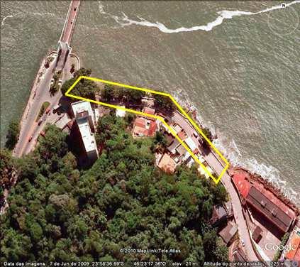 Figura 04: indicação na imagem do Google Earth, da obra 1.