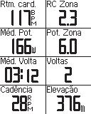 Seleccione Mapa para prévisualizar o percurso e prima BACK para voltar para a lista de percursos.