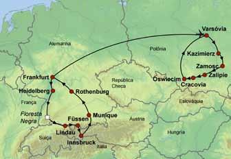 Varsóvia / Polônia Alemanha & Polônia 1 Dia / Domingo Frankfurt Chegada ao aeroporto de Frankfurt e traslado ao hotel. Resto do dia livre à sua disposição.