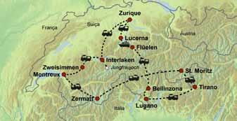 Trem da Jungfrau, Interlaken / Suíça Viagens de Trem As montanhas Suíças p 11 Dias de/a Zurique p Todos os trens panorâmicos da Suíça p Paisagens dos sonhos congelado no coração da geleira; uma