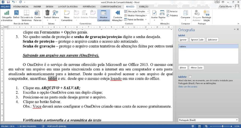 3 1.1 Regras básicas para a digitação de um texto 1.