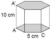 000 (C) 60.000 (D) 600.000 11) (VUNESP) Considere um prisma hexagonal regular, sendo a altura igual a 5 cm e a área lateral igual 60 cm 2. a) Encontre o comprimento de cada um de seus lados.