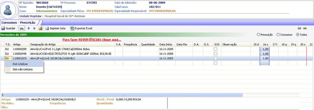 de vida do medicamento Processamentos automáticos Ligação ao CHNM e