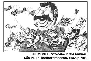 25.(UFRS 2005) Observe a charge a seguir, do cartunista brasileiro Belmonte. Esta charge faz alusão: ( ) ao Pacto Germano-Soviético (Pacto Molotov-Ribbentrop).