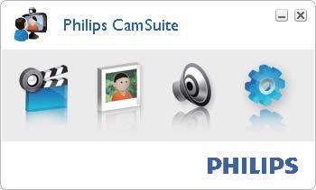 4 Philips CamSuite O Philips CamSuite permite um acesso rápido a várias funcionalidades e definições mais utilizadas.