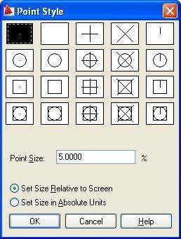 Comando Point! Localizar um ponto num desenho para referência futura.