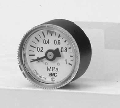 Manômetro Manômetro para uso geral Com indicador de limite Como pedir G 6 0 0 ❶ ❷ ❸ ❹ ❺ Série G6/GA6 ❷ ❸ ❹ ❺ Pressão máxima do display Rosca de conexão Opção Especificação Nota 4) especial Tipo G6