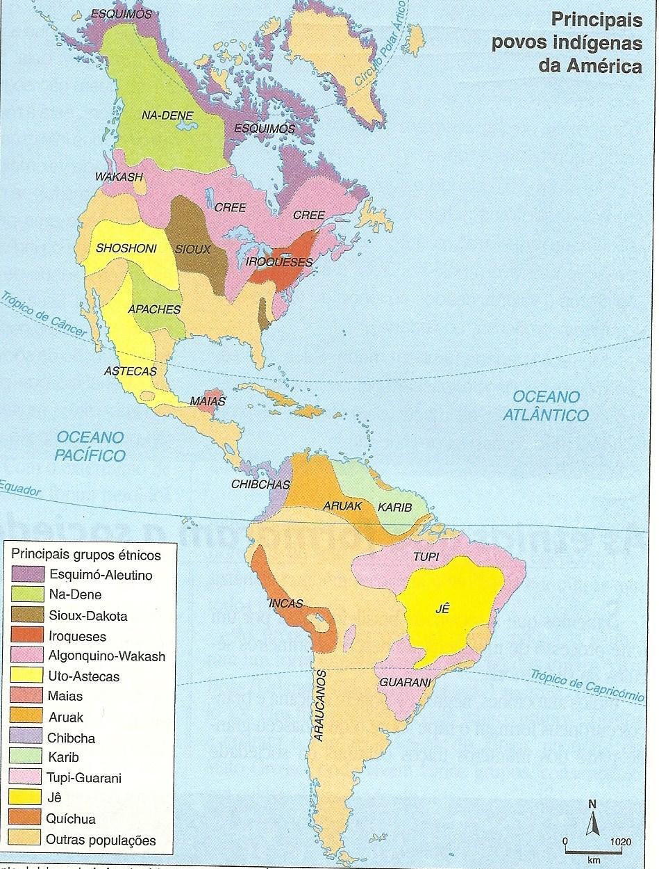 A maior parte das terras conquistadas no século XVI estava na América, já habitada por grande