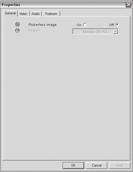 Instalação PO As propriedades de vídeo do equipamento Philips SPC520NC/ SPC525NC podem ser alteradas: - a partir de uma aplicação; - clicando no ícone VProperty na barra de tarefas do Windows, no