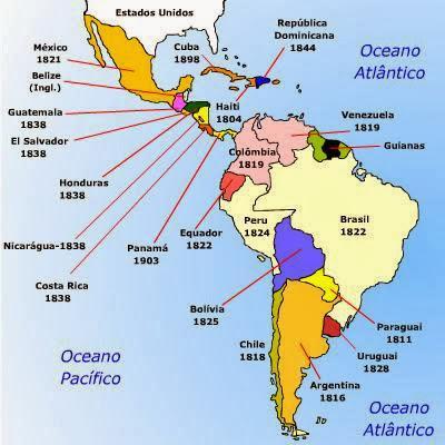 Países da América Latina e seus