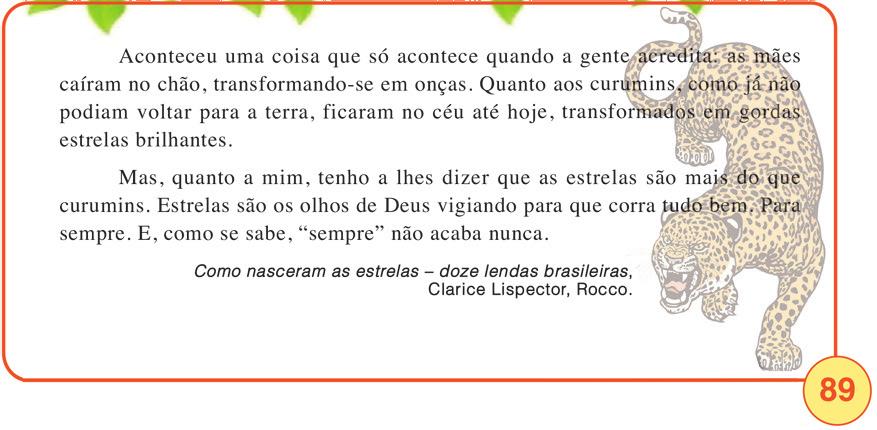 Compare essa explicação sobre o nascimento de uma estrela com a que aparece na lenda Como nasceram as estrelas.