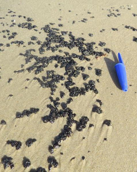 (PCM-5 e PCM-6, no campo de Camorim, localizado a cerca de dez 10 km da costa de Aracaju (ICMBio, 2015) No dia 26, pela manhã, pequenas partículas granuladas (sem grandes manchas) atingiram as praias