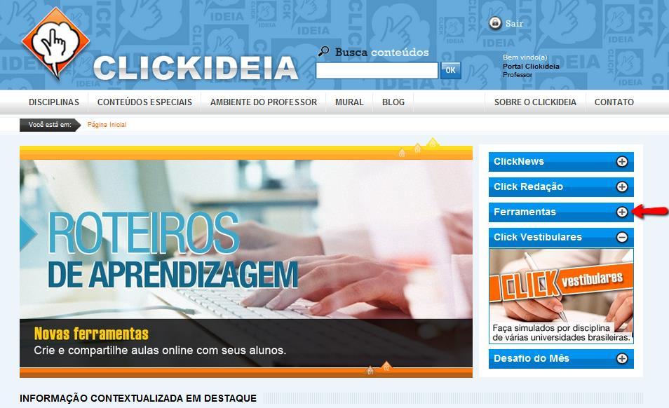 Clickideia para acessar o portal. 2.