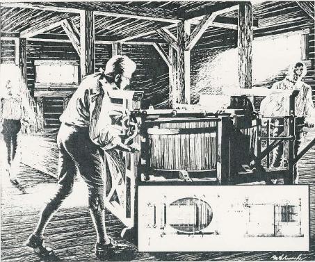 Introdução a fabricação de papel 113 Primeira máquina de papel Louis