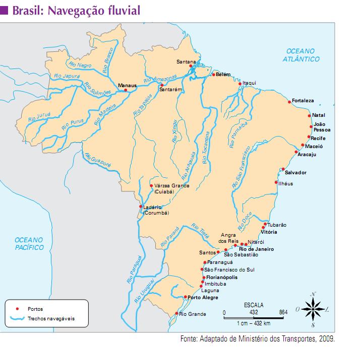 Hidrovias Apesar da riqueza das nossas bacias hidrográficas, que, em alguns casos, são navegáveis sem nenhuma obra de correção (como ocorre em grande parte das bacias Amazônica e do Paraguai), e que,