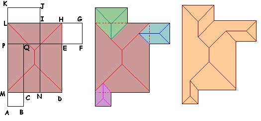 COMO TRAÇAR A PROJEÇÃO HORIZONTAL DE UM TELHADO