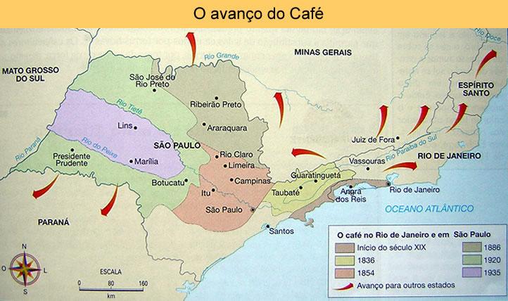 Desenvolvimento de atividades urbanas paralelas (comércio, bancos, indústrias) ECONOMIA MONOCULTORA Vale do Paraíba (RJ SP): 1ª zona de cultivo.