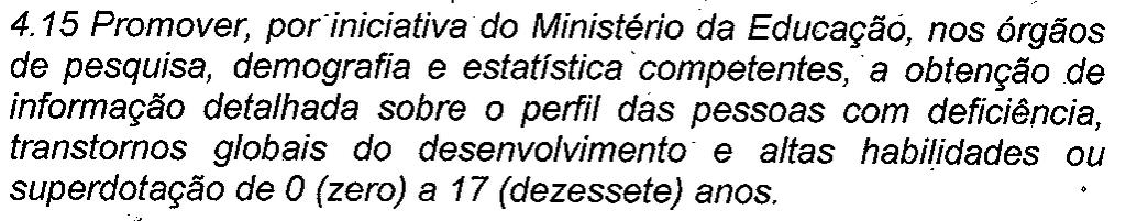 Texto PNE Texto PEESC Proposta de Emenda Meta 4 Análise 4.