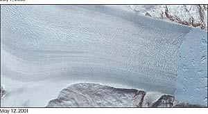 da Antárctida solta mais icebergues Avanço e recuo de glaciares