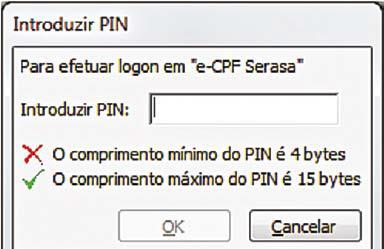 clicando no botão assinar e inserindo sua senha PIN atual.